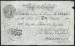 Bank of England, B.G. Catterns, ｣10, London, 18 May 1932, serial number K/107 44131, black and white