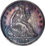 1866 Liberty Seated Half Dollar. Motto. Proof-66 (PCGS).