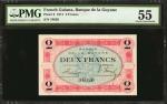 FRENCH GUIANA. Banque de la Guyane. 2 Francs, 1917. P-6. PMG About Uncirculated 55.