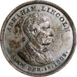 1860 Abraham Lincoln Campaign Medal. Cunningham 1-490W, King-35, DeWitt-AL 1860-38. White Metal. MS-