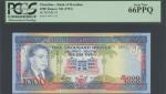 Bank of Mauritius, 1000 Rupees, ND (1991), serial number AB931114, blue and red, President Veerasamy