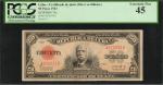 CUBA. Republica de Cuba. 50 Pesos, 1943. P-73e. PCGS Currency Extremely Fine 45.