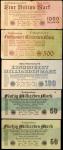 GERMANY. Reichsbanknote. 50 to 1000 Milliarden Marks, 1923. P-125a, 125b, 126, 127 & 128. Fine to Ve