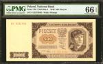 POLAND. State Loan Bank & National Bank. 100 Marek & 500 Zlotych, 1919-48. P-27, & 140. PMG Choice U