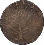 1652 Pine Tree Shilling. Large Planchet. Noe-5, Salmon 4-Di, W-720. Rarity-4. Without Pellets at Tru