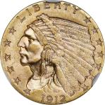 1912 Indian Quarter Eagle. MS-62 (NGC).