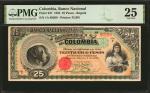 COLOMBIA. El Banco Nacional de la Republica de Colombia. 25 Pesos, 1895. P-237. PMG Very Fine 25.