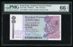 1990年渣打银行伍拾圆，编号E364197，PMG 66EPQ. Standard Chartered Bank, Hong Kong, $50, 1 January 1990, serial nu