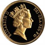 1987年英国1英镑精製金币。PROOF.