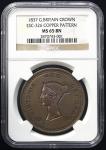 GREAT BRITAIN Victoria ヴィクトリア(1837~1901) Pattern Crown in Copper 1837 NGC-PF65BN Proof UNC~FDC
