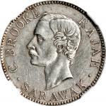 SARAWAK. 20 Cents, 1911-H. Birmingham (Heaton) Mint. Charles J. Brooke. NGC AU-50.