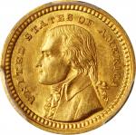 1903 Louisiana Purchase Exposition Gold Dollar. Jefferson Portrait. MS-64+ (PCGS).