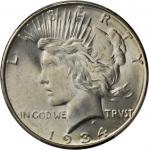 1934-D Peace Silver Dollar. MS-66 (PCGS).