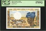 SOMALIA. Banque Centrale du Mali. 5000 Francs, ND (1972-84). P-14b. PCGS Superb Gem New 67 PPQ.