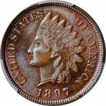 1897 Indian Cent. MS-65 BN (PCGS).