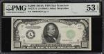 Fr. 2212-L. 1934A $1000 Federal Reserve Note. San Francisco. PMG About Uncirculated 53 EPQ.
