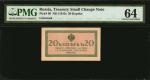 RUSSIA--MISCELLANEOUS. Treasury Small Change Note. 20 Kopeks, ND (1915). P-30. Unissued. PMG Choice 