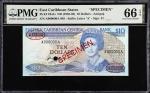 EAST CARIBBEAN STATES. Lot of (3). Eastern Caribbean Central Bank. 5, 10, & 20 Dollars, ND (1985-93)