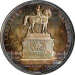1852年拿破仑一世骑士纪念章。两枚。FRANCE. Duo of Equestrian Monument to Napoleon I Medals (2 Pieces), 1852. Paris M