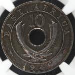EAST AFRICA 東アフリカ 10Cents 1949 NGC-PF62RB Proof -UNC