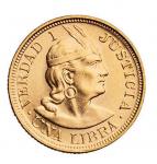 1917年秘鲁国王像金币一枚