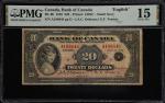 CANADA. Bank of Canada. 20 Dollars, 1935. BC-9b. PMG Choice Fine 15.