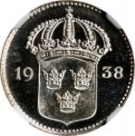 SWEDEN. 10 Ore, 1938-G. Stockholm Mint. Gustaf V. NGC PROOFLIKE-66 Cameo.