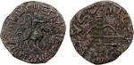 India - Ancient & Medieval，INDO-SCYTHIAN: Spalarises & Azes, ca. 50 BC, AE round ½ obol (8.2g), Mitc