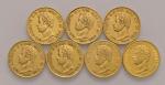 Savoia coins and medals Carlo Alberto (1831-1849) Lotto di 7 pezzi da 20lire AU come da foto. Da esa