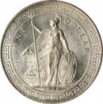 1902-B年英国贸易银元站洋一圆银币。孟买铸币厂。GREAT BRITAIN. Trade Dollar, 1902-B. Bombay Mint. PCGS MS-64 Gold Shield.