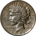 1921 Peace Silver Dollar. High Relief. EF Details--Harshly Cleaned (PCGS).