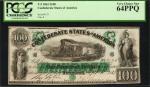 T-5. Confederate Currency. 1861 $100. PCGS Currency Very Choice New 64 PPQ.