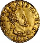 ITALY. Milan. Doppia, 1588. Philip II of Spain (1556-98). NGC AU Details--Surface Hairlines.