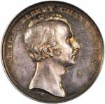 Undated William Ellery Channing Medal. Uniface. Silver. 42 mm. 37.5 grams. Choice About Uncirculated