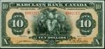 CANADA. Barclays Bank. 10 Dollars, 1929. 30-10-04. PMG Choice Very Fine 35.