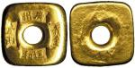 CHINA, ANCIENT CHINESE COINS, SYCEES, Late Qing/Early Republican : Gold 1-Tael Square Ingot with cen