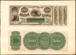 Friedberg 205 (W-3970). 1863 $500  Interest Bearing Note. PCGS Currency Very Choice New 64. Face and