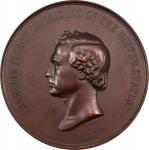 1853 Franklin Pierce Indian Peace Medal. Bronze. First Size. Julian IP-32, var. Prucha-Unlisted. Fir