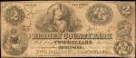 Hackensack, New Jersey. Bergen County Bank. 1855. $2. Fine.