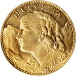 SWITZERLAND. 100 Francs, 1925-B. Bern Mint. PCGS MS-65.