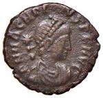 Roman coins Empire Arcadio (383-408) AE - Busto diademato a d. - R/ I tre imperatori stanti - AE (g 