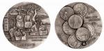 2003年上海造币厂铸造殷国清、顾锦芳大铜章收藏展纪念大型银章