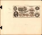 COLOMBIA. Estados Unidos de Colombia. 1 Peso, 186_. P-74. Archival Record Book Proof. Uncirculated.