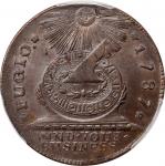 1787福吉奥铜币Fugio Copper PCGS MS 64+