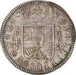 SPAIN. 2 Reales, 1723-F. Segovia Mint. Philip V. PCGS AU-58.