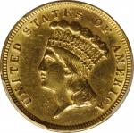 1854 Three-Dollar Gold Piece. AU Details--Polished (PCGS).