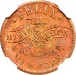 New York--New York. 1863 Felix (Kosher) Dining Saloon (Robert Letson). Fuld-630W-1a. Rarity-4. Coppe