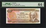 CANADA. Bank of Canada. 100 Dollars, 1975. BC-52b. PMG Choice Uncirculated 64 EPQ.
