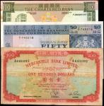 1970-83年不同香港银行拾，伍拾 & 壹佰圆。三张。 (t) HONG KONG. Lot of (3). Mixed Banks. 10, 50 & 100 Dollars, 1970-83. 