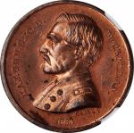 1864 George M. McClellan Political Medal. DeWitt-GMcC 1864-21. Copper. MS-63 RB (NGC).